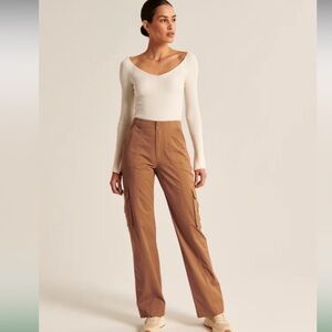 Abercrombie & Fitch Brown Straight Leg Pants